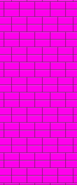 Pink Brickbond Tile Acrylic Shower Wall Panel 2440mm x 1220mm ( 3mm Thick) - CladdTech