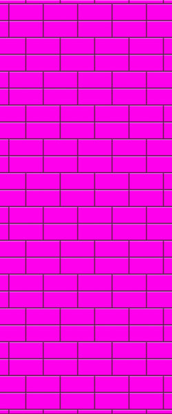 Pink Brickbond Tile Acrylic Shower Wall Panel 2440mm x 1220mm ( 3mm Thick) - CladdTech