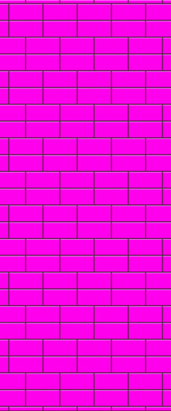 Pink Brickbond Tile Acrylic Shower Wall Panel 2440mm x 1220mm ( 3mm Thick) - CladdTech