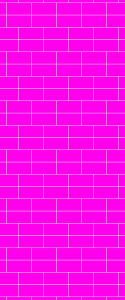 Pink Brickbond Tile Acrylic Shower Wall Panel 2440mm x 1220mm ( 3mm Thick) - CladdTech