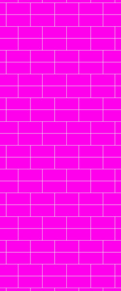 Pink Brickbond Tile Acrylic Shower Wall Panel 2440mm x 1220mm ( 3mm Thick) - CladdTech