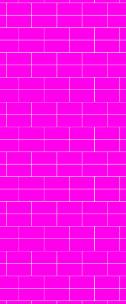 Pink Brickbond Tile Acrylic Shower Wall Panel 2440mm x 1220mm ( 3mm Thick) - CladdTech