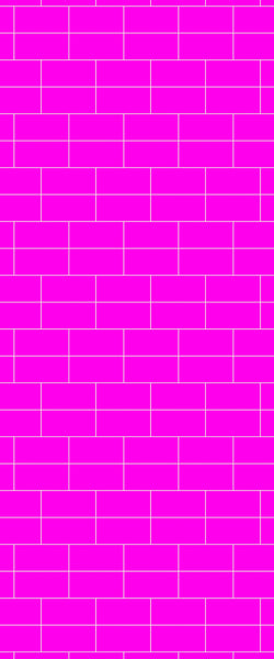 Pink Brickbond Tile Acrylic Shower Wall Panel 2440mm x 1220mm ( 3mm Thick) - CladdTech