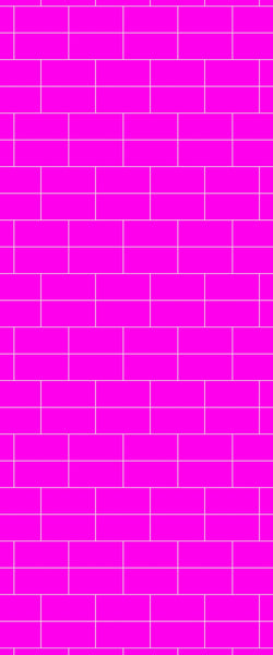 Pink Brickbond Tile Acrylic Shower Wall Panel 2440mm x 1220mm ( 3mm Thick) - CladdTech