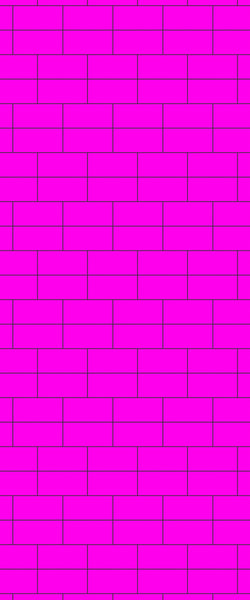 Pink Brickbond Tile Acrylic Shower Wall Panel 2440mm x 1220mm ( 3mm Thick) - CladdTech