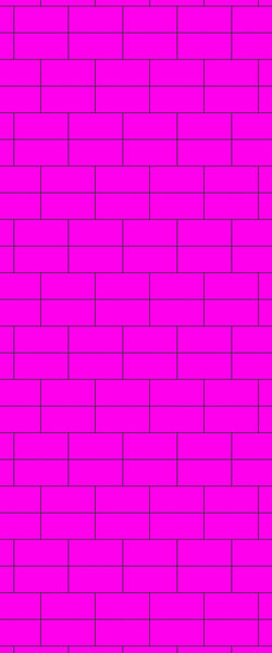 Pink Brickbond Tile Acrylic Shower Wall Panel 2440mm x 1220mm ( 3mm Thick) - CladdTech
