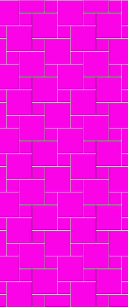 Pink Pin Wheel Tile Acrylic Shower Wall Panel 2440mm x 1220mm ( 3mm Thick) - CladdTech