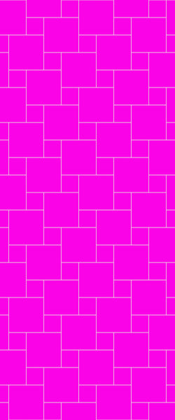 Pink Pin Wheel Tile Acrylic Shower Wall Panel 2440mm x 1220mm ( 3mm Thick) - CladdTech