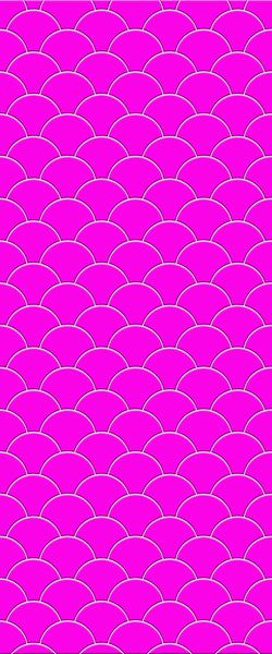 Pink Fishscales Tile Acrylic Shower Panel 2440mm x 1220mm (3mm Thick) - CladdTech