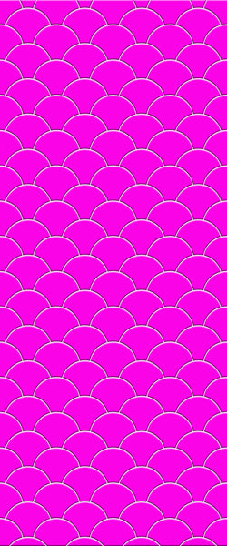 Pink Fishscales Tile Acrylic Shower Panel 2440mm x 1220mm (3mm Thick) - CladdTech