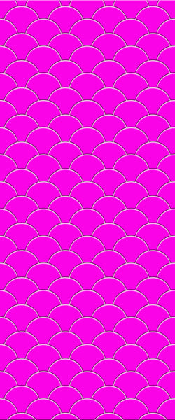 Pink Fishscales Tile Acrylic Shower Panel 2440mm x 1220mm (3mm Thick) - CladdTech