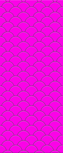 Pink Fishscales Tile Acrylic Shower Panel 2440mm x 1220mm (3mm Thick) - CladdTech