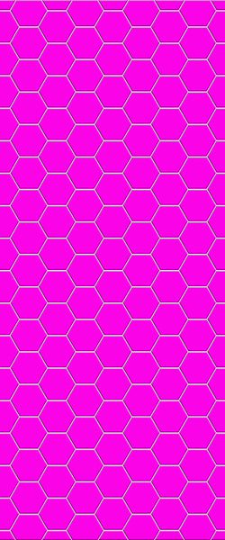 Pink Hexagon Tile Acrylic Wall Panel 2440mm x 1220mm (3mm Thick) - CladdTech