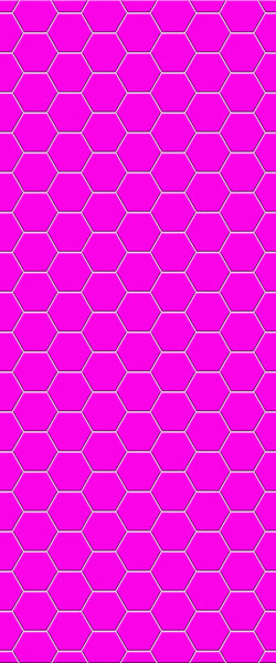 Pink Hexagon Tile Acrylic Wall Panel 2440mm x 1220mm (3mm Thick) - CladdTech