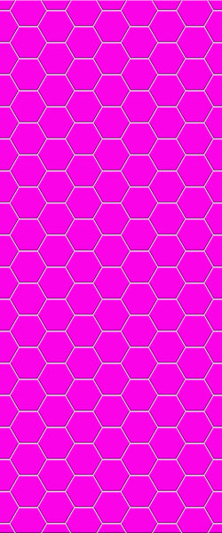 Pink Hexagon Tile Acrylic Wall Panel 2440mm x 1220mm (3mm Thick) - CladdTech