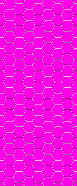 Pink Hexagon Tile Acrylic Wall Panel 2440mm x 1220mm (3mm Thick) - CladdTech