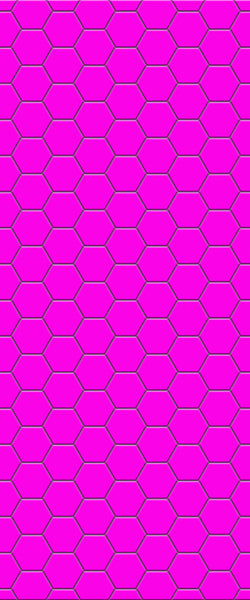 Pink Hexagon Tile Acrylic Wall Panel 2440mm x 1220mm (3mm Thick) - CladdTech