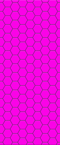 Pink Hexagon Tile Acrylic Wall Panel 2440mm x 1220mm (3mm Thick) - CladdTech