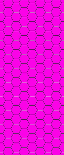 Pink Hexagon Tile Acrylic Wall Panel 2440mm x 1220mm (3mm Thick) - CladdTech