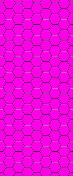 Pink Hexagon Tile Acrylic Wall Panel 2440mm x 1220mm (3mm Thick) - CladdTech