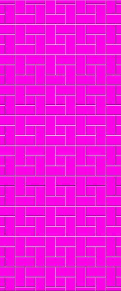 Pink Windmill Tile Acrylic Shower Panel 2440mm x 1220mm ( 3mm Thick) - CladdTech