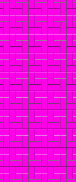 Pink Windmill Tile Acrylic Shower Panel 2440mm x 1220mm ( 3mm Thick) - CladdTech