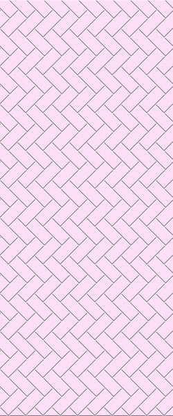 Pink Diagonal Herringbone Tile Acrylic Shower Panel 2440mm x 1220mm ( 3mm Thick) - CladdTech