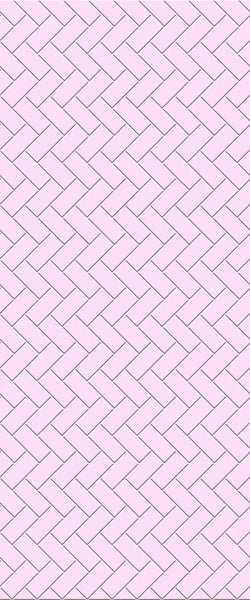 Pink Diagonal Herringbone Tile Acrylic Shower Panel 2440mm x 1220mm ( 3mm Thick) - CladdTech