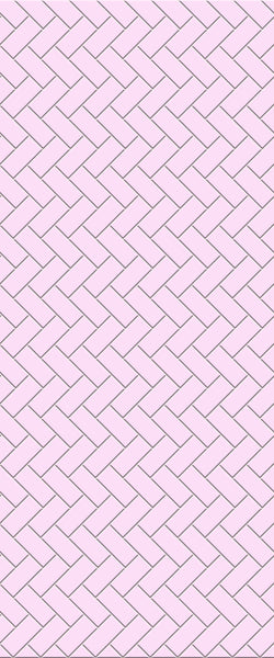Pink Diagonal Herringbone Tile Acrylic Shower Panel 2440mm x 1220mm ( 3mm Thick) - CladdTech