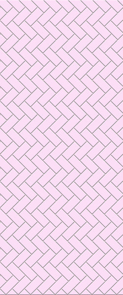 Pink Diagonal Herringbone Tile Acrylic Shower Panel 2440mm x 1220mm ( 3mm Thick) - CladdTech
