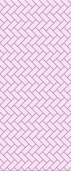 Pink Diagonal Herringbone Tile Acrylic Shower Panel 2440mm x 1220mm ( 3mm Thick) - CladdTech