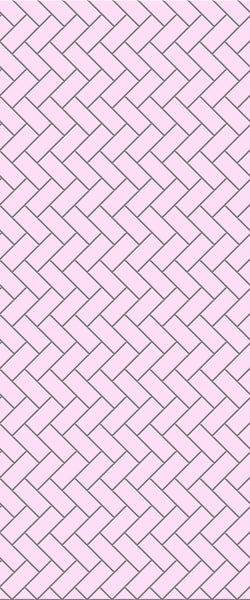 Pink Diagonal Herringbone Tile Acrylic Shower Panel 2440mm x 1220mm ( 3mm Thick) - CladdTech