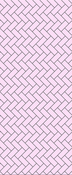 Pink Diagonal Herringbone Tile Acrylic Shower Panel 2440mm x 1220mm ( 3mm Thick) - CladdTech