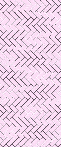 Pink Diagonal Herringbone Tile Acrylic Shower Panel 2440mm x 1220mm ( 3mm Thick) - CladdTech