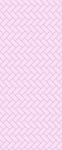 Pink Diagonal Herringbone Tile Acrylic Shower Panel 2440mm x 1220mm ( 3mm Thick) - CladdTech