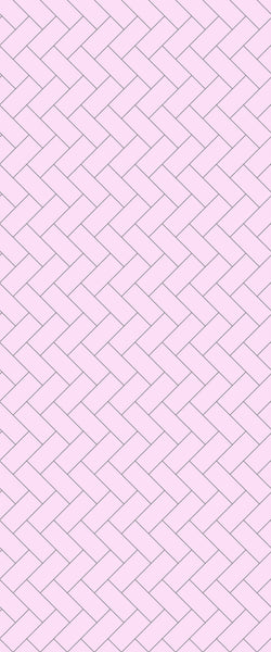 Pink Diagonal Herringbone Tile Acrylic Shower Panel 2440mm x 1220mm ( 3mm Thick) - CladdTech