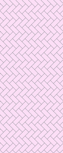 Pink Diagonal Herringbone Tile Acrylic Shower Panel 2440mm x 1220mm ( 3mm Thick) - CladdTech