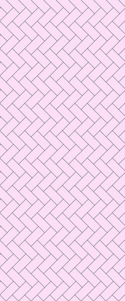Pink Diagonal Herringbone Tile Acrylic Shower Panel 2440mm x 1220mm ( 3mm Thick) - CladdTech