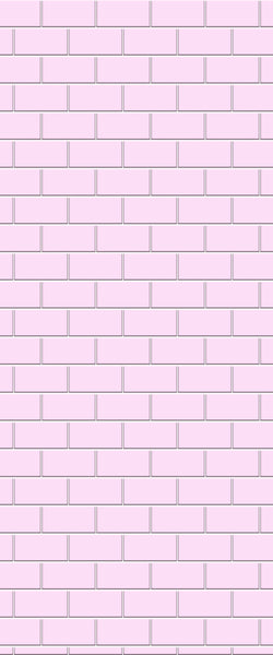 Pink Subway Tile Acrylic Shower Panel 2440mm x 1220mm ( 3mm Thick) - CladdTech