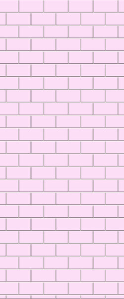 Pink Subway Tile Acrylic Shower Panel 2440mm x 1220mm ( 3mm Thick) - CladdTech