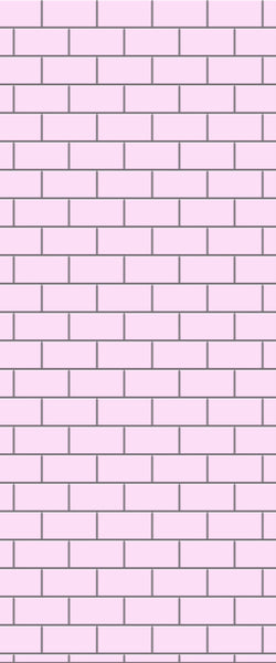 Pink Subway Tile Acrylic Shower Panel 2440mm x 1220mm ( 3mm Thick) - CladdTech
