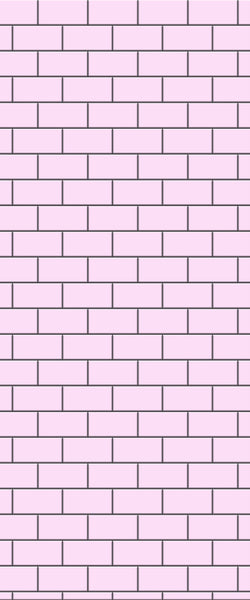Pink Subway Tile Acrylic Shower Panel 2440mm x 1220mm ( 3mm Thick) - CladdTech