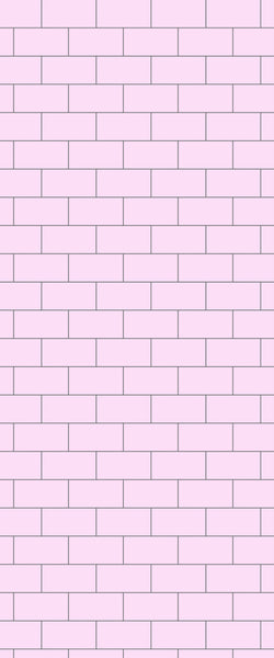 Pink Subway Tile Acrylic Shower Panel 2440mm x 1220mm ( 3mm Thick) - CladdTech