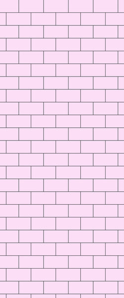 Pink Subway Tile Acrylic Shower Panel 2440mm x 1220mm ( 3mm Thick) - CladdTech