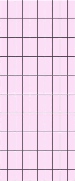 Pink Vertical Block Tile Acrylic Shower Panel 2440mm x 1220mm ( 3mm Thick) - CladdTech