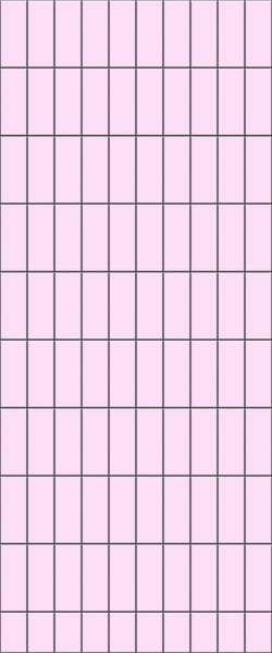 Pink Vertical Block Tile Acrylic Shower Panel 2440mm x 1220mm ( 3mm Thick) - CladdTech