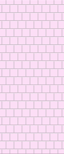 Pink Large Square's Tile Acrylic Shower Wall Panel 2440mm x 1220mm ( 3mm Thick) - CladdTech