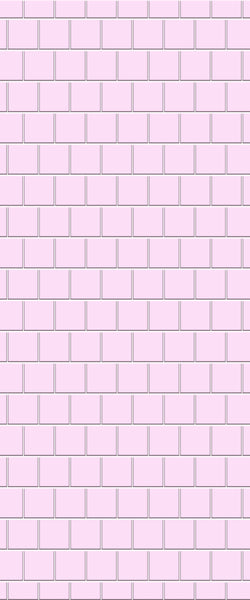 Pink Large Square's Tile Acrylic Shower Wall Panel 2440mm x 1220mm ( 3mm Thick) - CladdTech