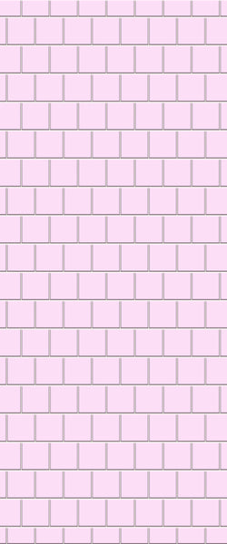 Pink Large Square's Tile Acrylic Shower Wall Panel 2440mm x 1220mm ( 3mm Thick) - CladdTech