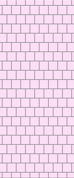 Pink Large Square's Tile Acrylic Shower Wall Panel 2440mm x 1220mm ( 3mm Thick) - CladdTech